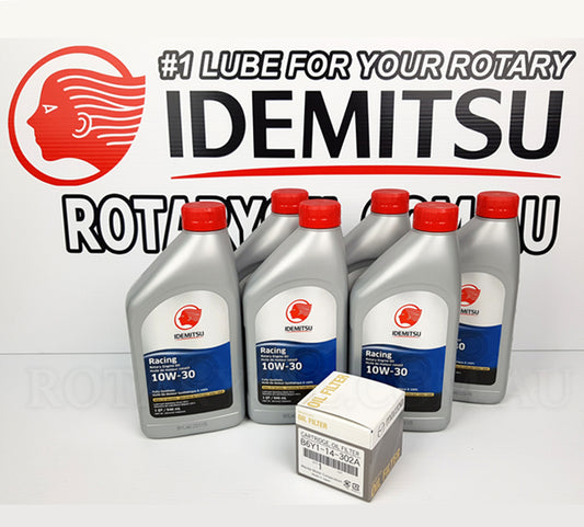 Idemitsu Oil Change Kit - 6x 10w30 + Genuine Mazda Filter