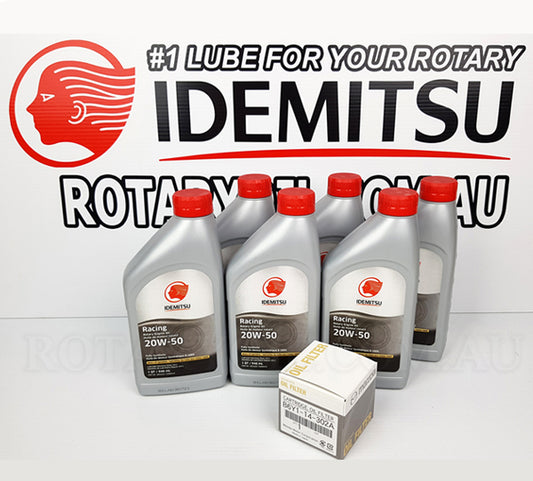 Idemitsu Oil Change Kit - 6x 20w50 + Genuine Mazda Filter